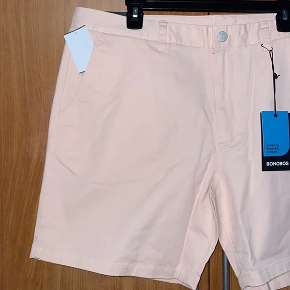 NWT Mens Bonobos Stretch Washed Chinos - Peach - Size 40 - Picture 6 of 15